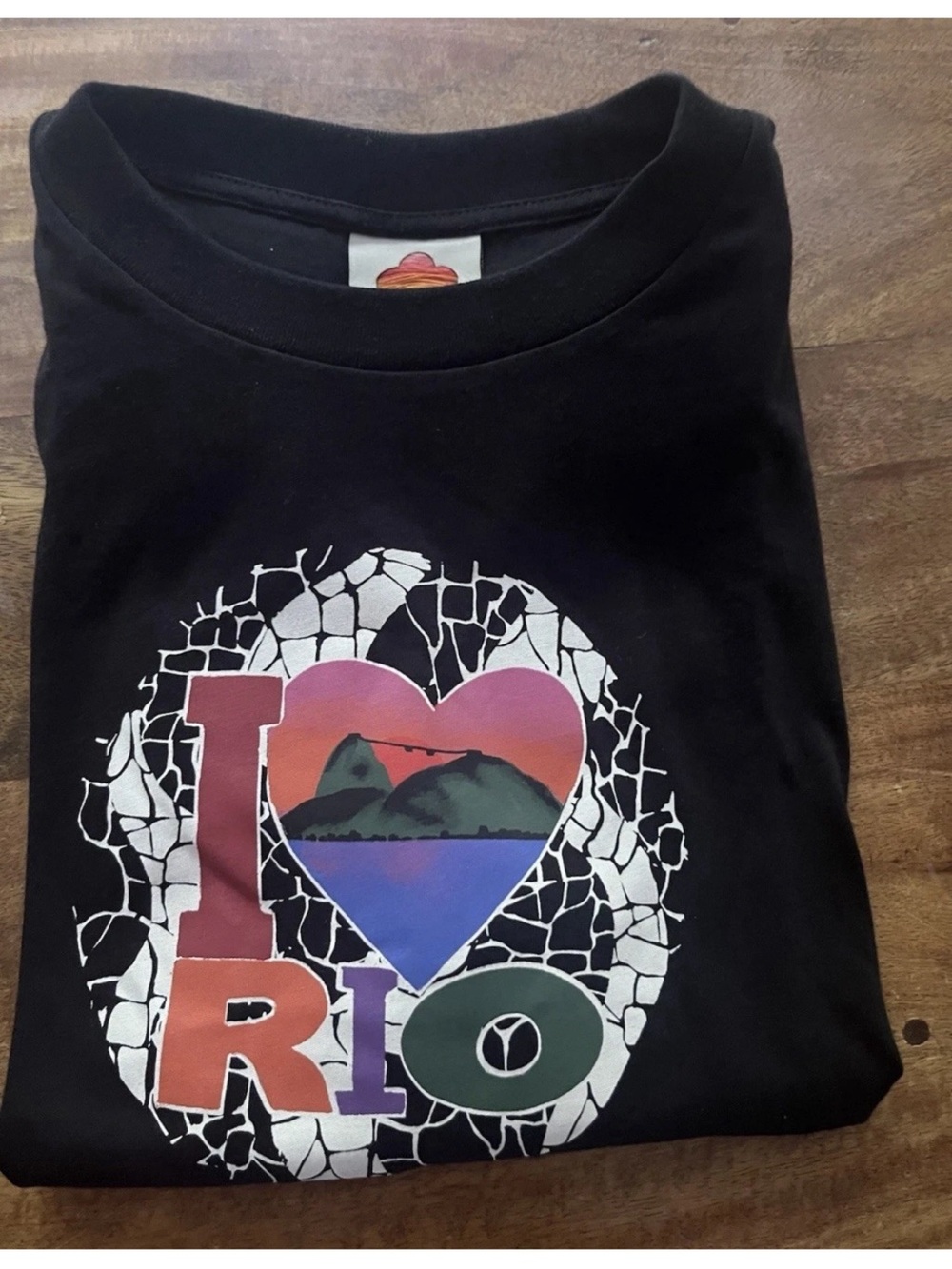 Farm Rio Black Short Sleeve T Shirt Size XS Women's